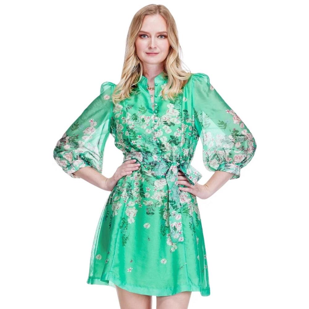 NEW JADE & JOY JOY bloom a-line dress in emerald